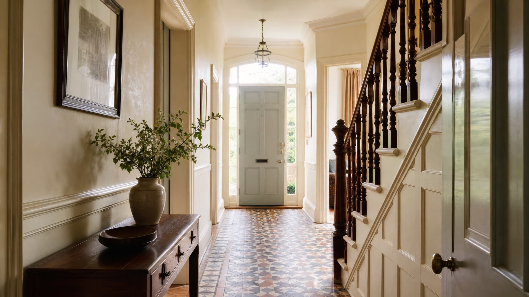 Tiled period hallway